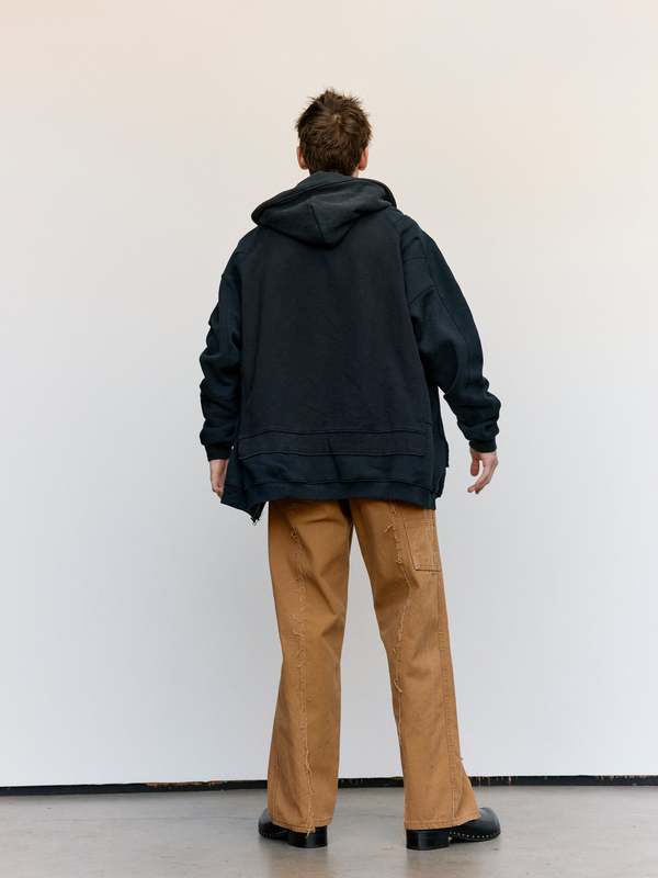 Old Park Quartet Zip Hoodie - Black | Garmentory