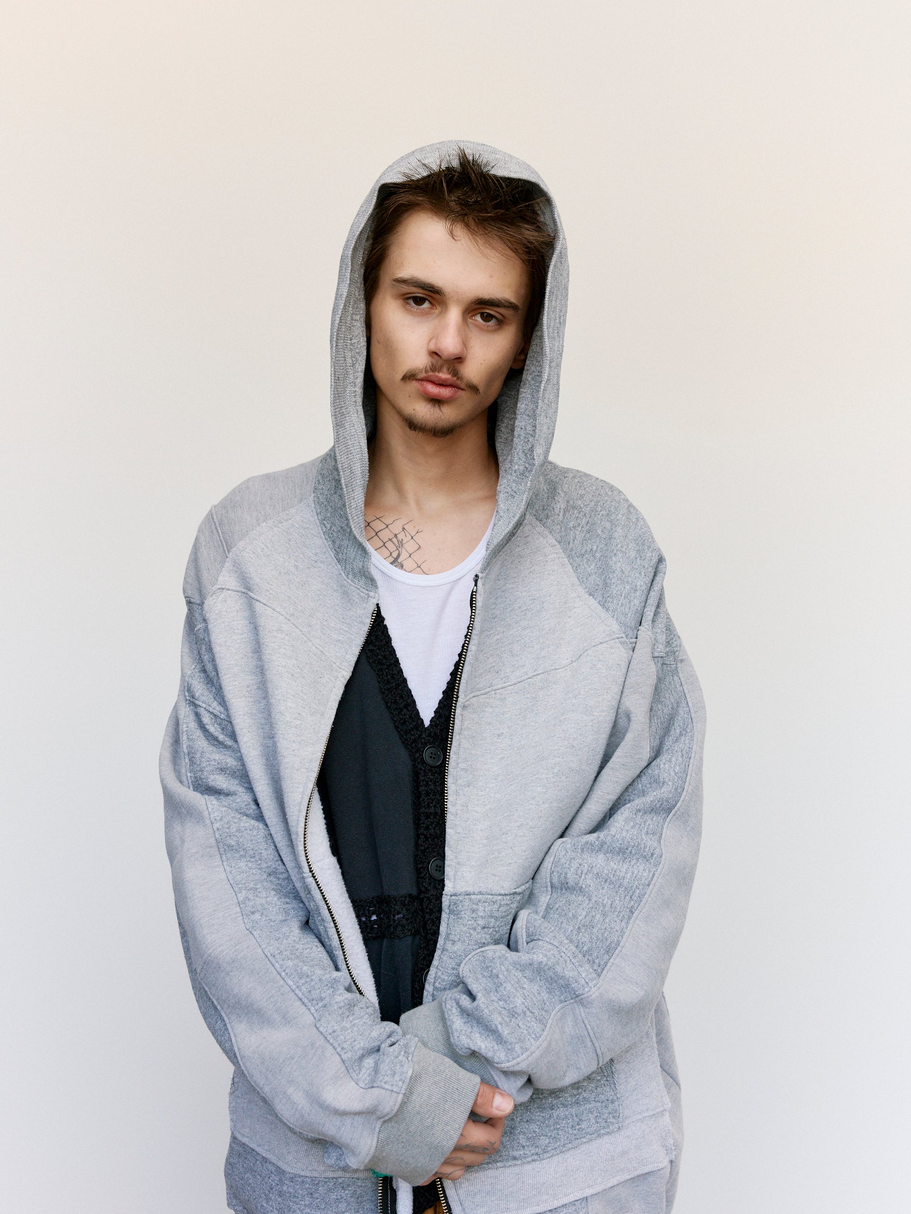Old Park Quartet Zip Hoodie - Gray | Garmentory