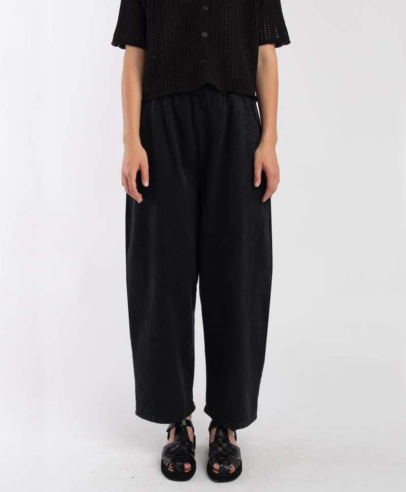 Micaela Greg Barrel Pant - Faded Black Micaela Greg Barrel Pant - Faded Black