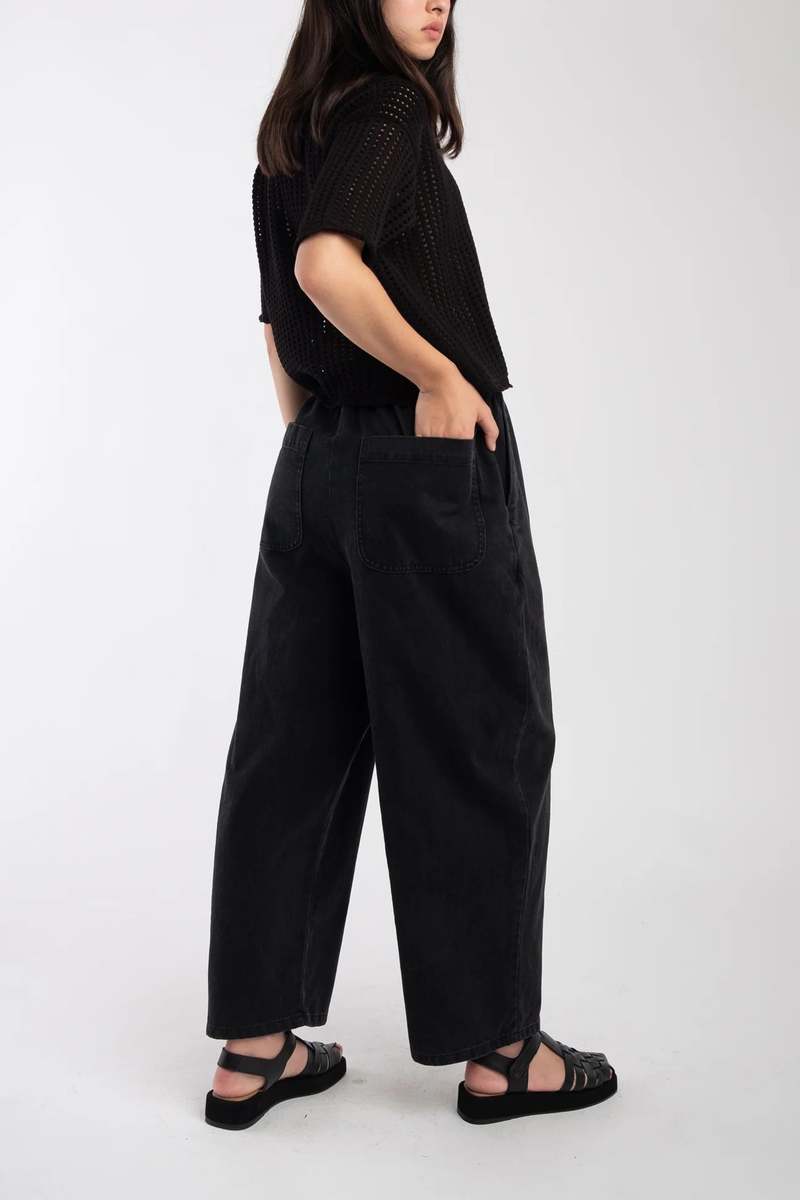 Micaela Greg Barrel Pant - Faded Black Micaela Greg Barrel Pant - Faded Black