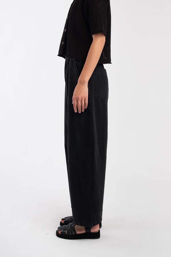 Micaela Greg Barrel Pant - Faded Black Micaela Greg Barrel Pant - Faded Black
