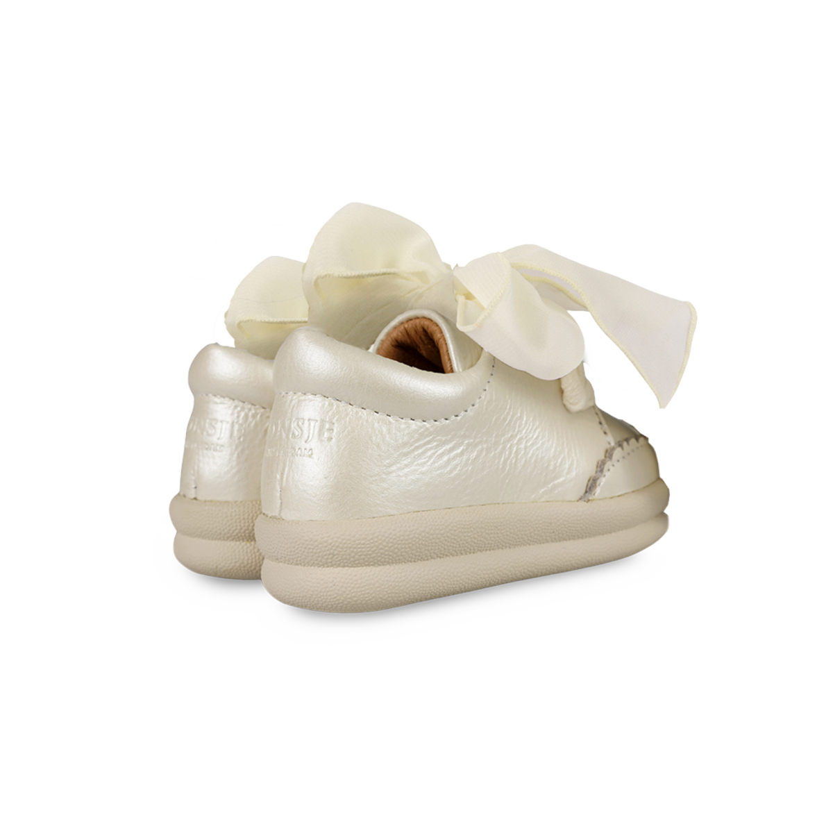 Donsje Brookli Sneakers - Off White Metallic Leather - Image 2 of 3