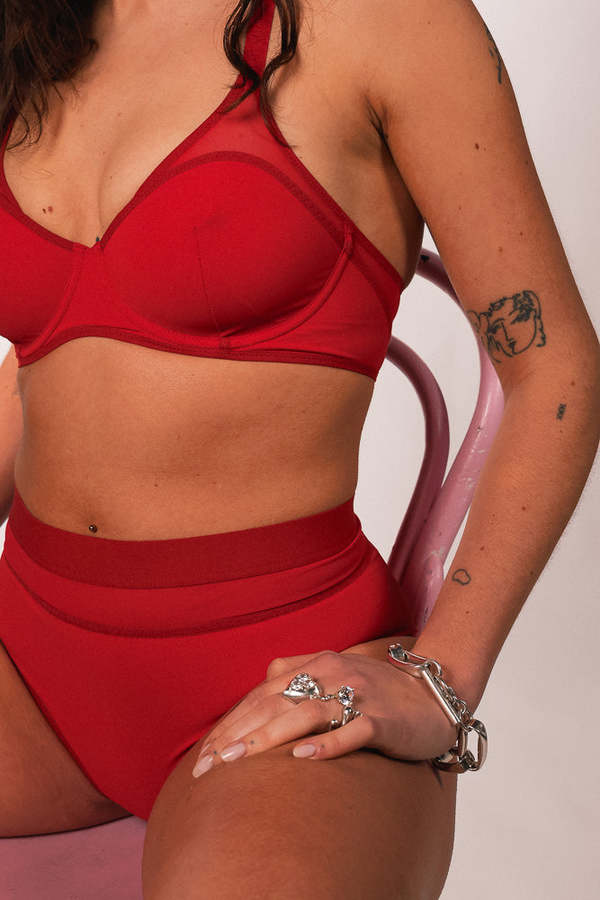 La Fille D'o Georges Balconnet Bikini Top - Red