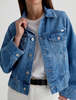 AG Jeans Isa Jean Jacket - Blue - Thumbnail 5