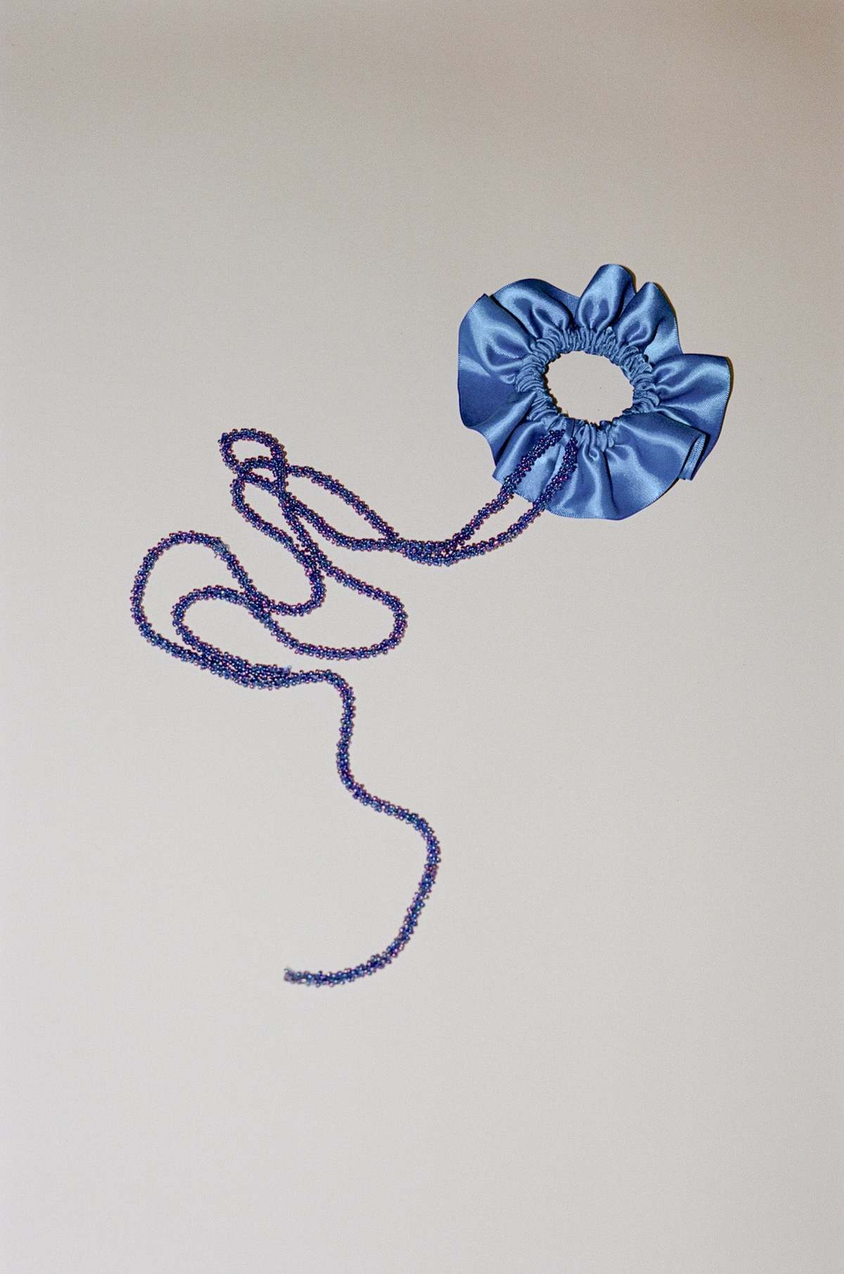 Merrma Earth Bead Scrunchie - Royal Blue | Garmentory