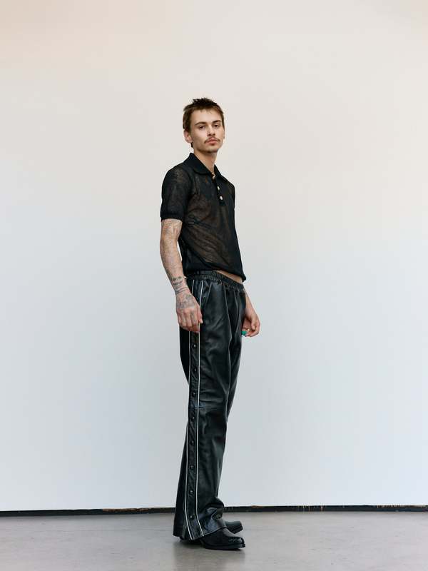 Ernest W. Baker Black Cotton Sheer Polo | Garmentory