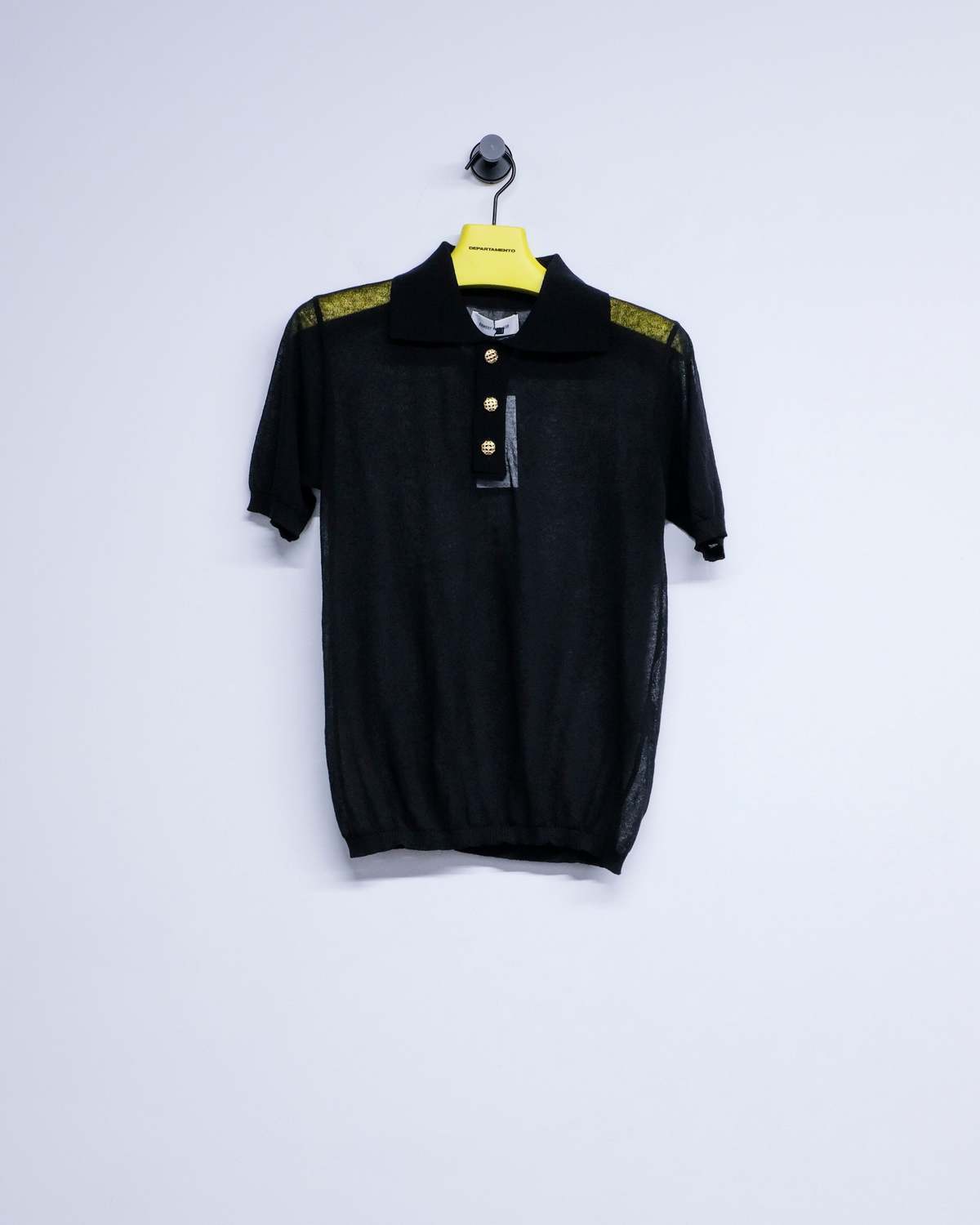 Ernest W. Baker Black Cotton Sheer Polo | Garmentory