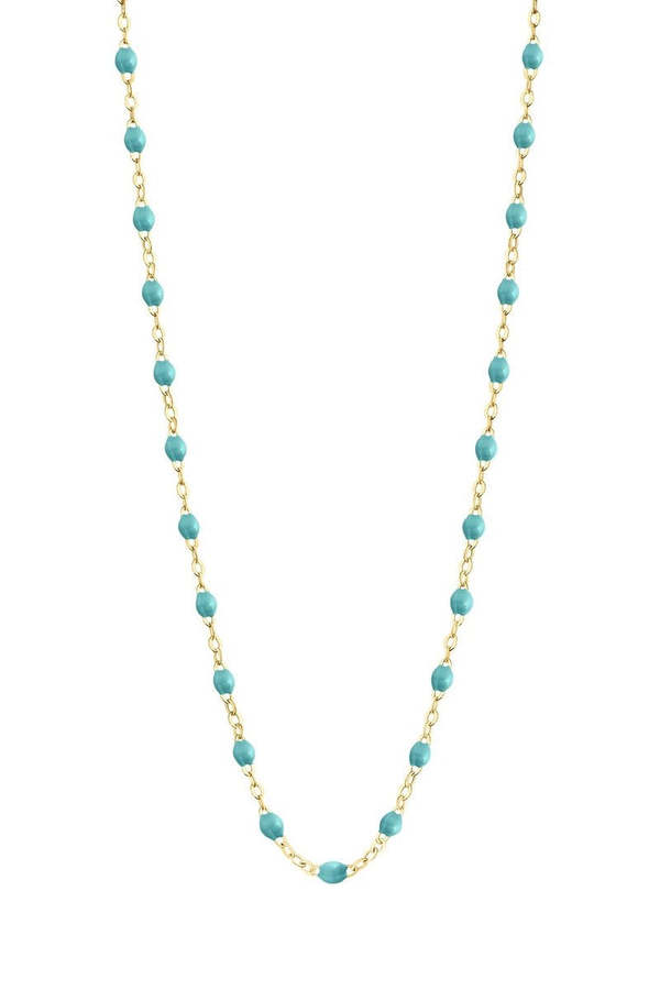 Gigi Clozeau 16.5" Classic Gigi Necklace - Turquoise Green/Yellow Gold