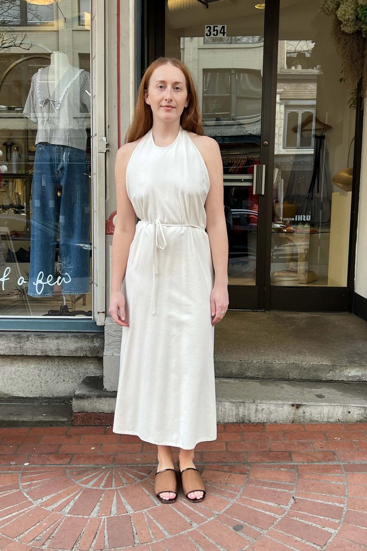 Namu Shop - ts(s) Stretch Herringbone Foldable Apron Dress