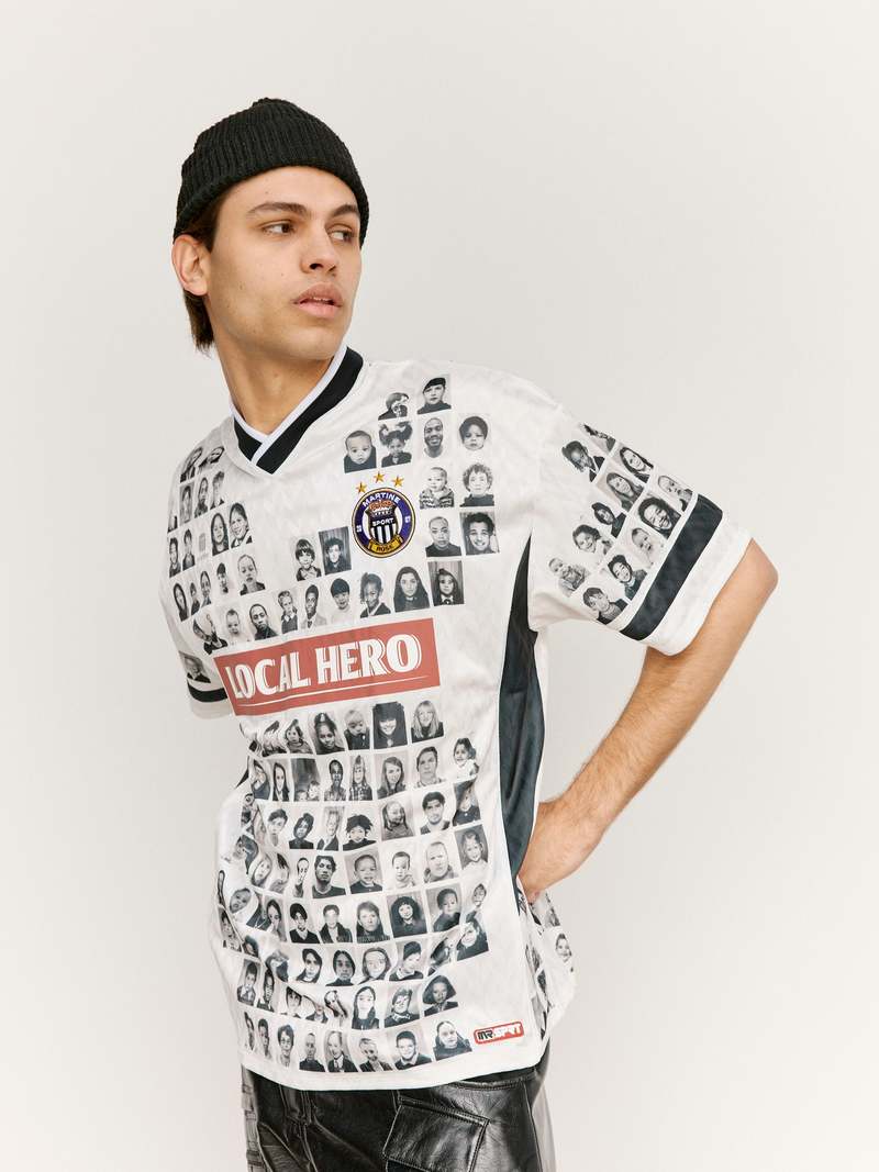 ＜Martine Rose＞ FOOTBALL TOP/Tシャツ Martine Rose t-shirt Oversized Football white color