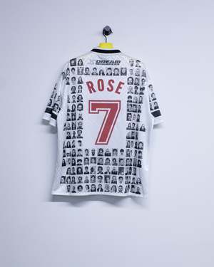 Martine Rose Faces Printed Football Top - Black/White | Garmentory