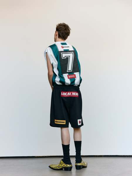パンツ MARTINE ROSE Black Barambo Shorts Martine Rose Black Barambo Shorts - Black/Purple | Garmentory