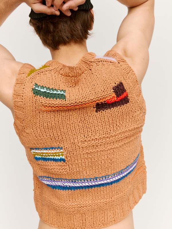 Martine Rose Hand Knit Zip Vest | Garmentory
