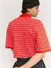 Martine Rose Short Sleeve Shrunken Polo - Red/White - Thumbnail 3