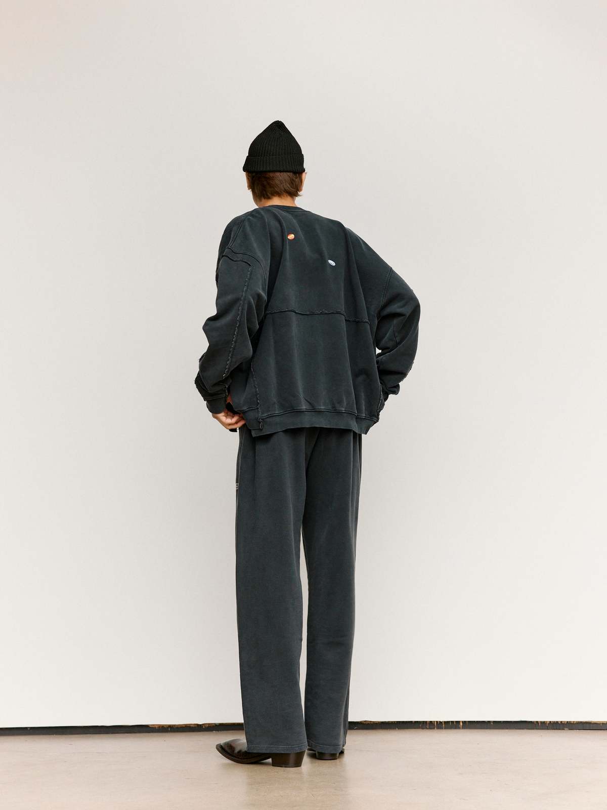 Martine Rose Zip Up Crew - Washed Black | Garmentory