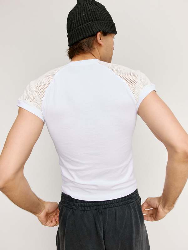 Martine Rose White Bumper String Vest Shrunken T-Shirt | Garmentory