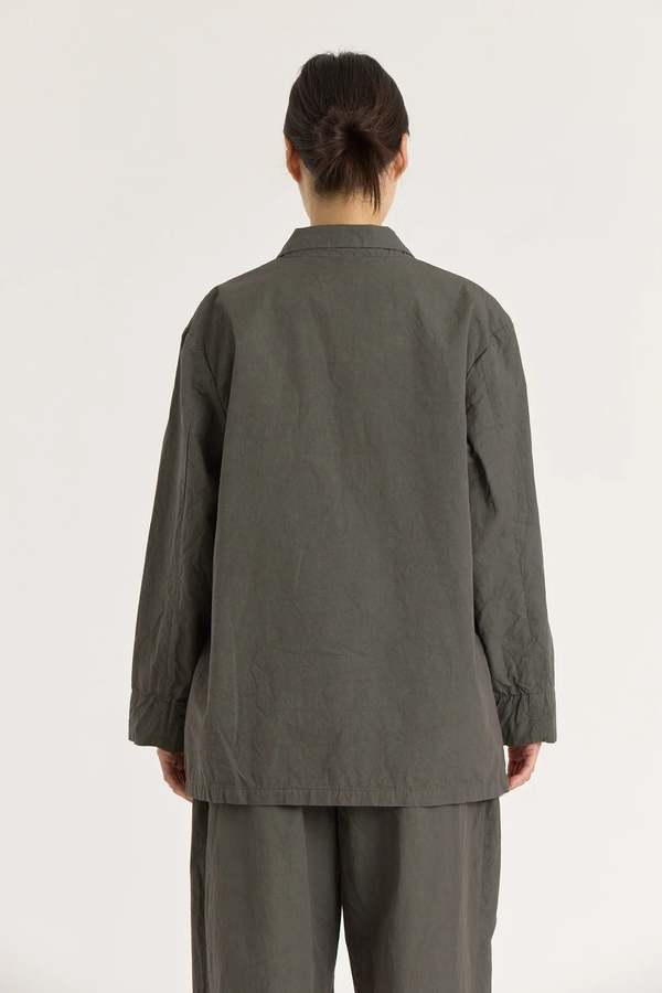 Black Crane Crinkled Blazer - Dark Grey Black Crane Crinkled Blazer - Dark Grey