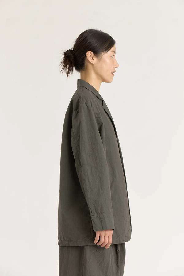 Black Crane Crinkled Blazer - Dark Grey Black Crane Crinkled Blazer - Dark Grey