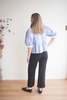 Eliza Faulkner Georgie Blouse - Blue Pinstripe - Thumbnail 7