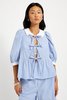 Eliza Faulkner Georgie Blouse - Blue Pinstripe - Thumbnail 8