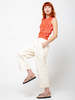 Aequamente Cotton Jacquard Pants - Chalk - Thumbnail 1