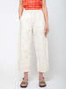 Aequamente Cotton Jacquard Pants - Chalk - Thumbnail 2