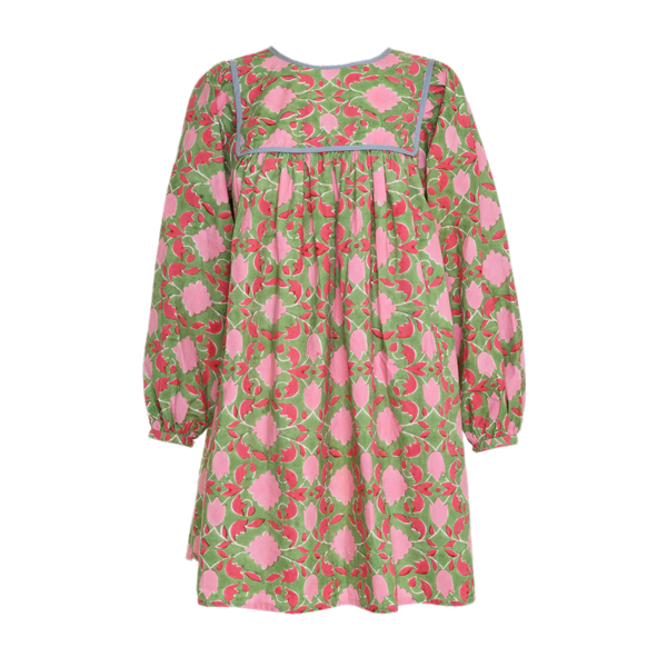 SZ Blockprints Darjeeling Dress - Celery Green SZ Blockprints Darjeeling Dress - Celery Green