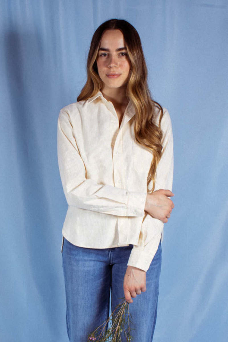 Frank & Eileen Silvio Shirt - Yellow Stripe Frank & Eileen Silvio Shirt - Yellow Stripe