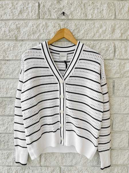 nonnative Rancher Zip Up UK Shetland Wool Yarn Cardigan - Ivory 