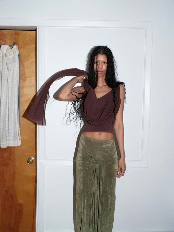 Hanan Sharifa Merzouga Top - Chocolate Brown