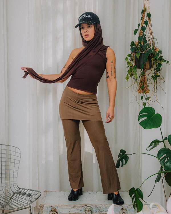 Hanan Sharifa Merzouga Top - Chocolate Brown