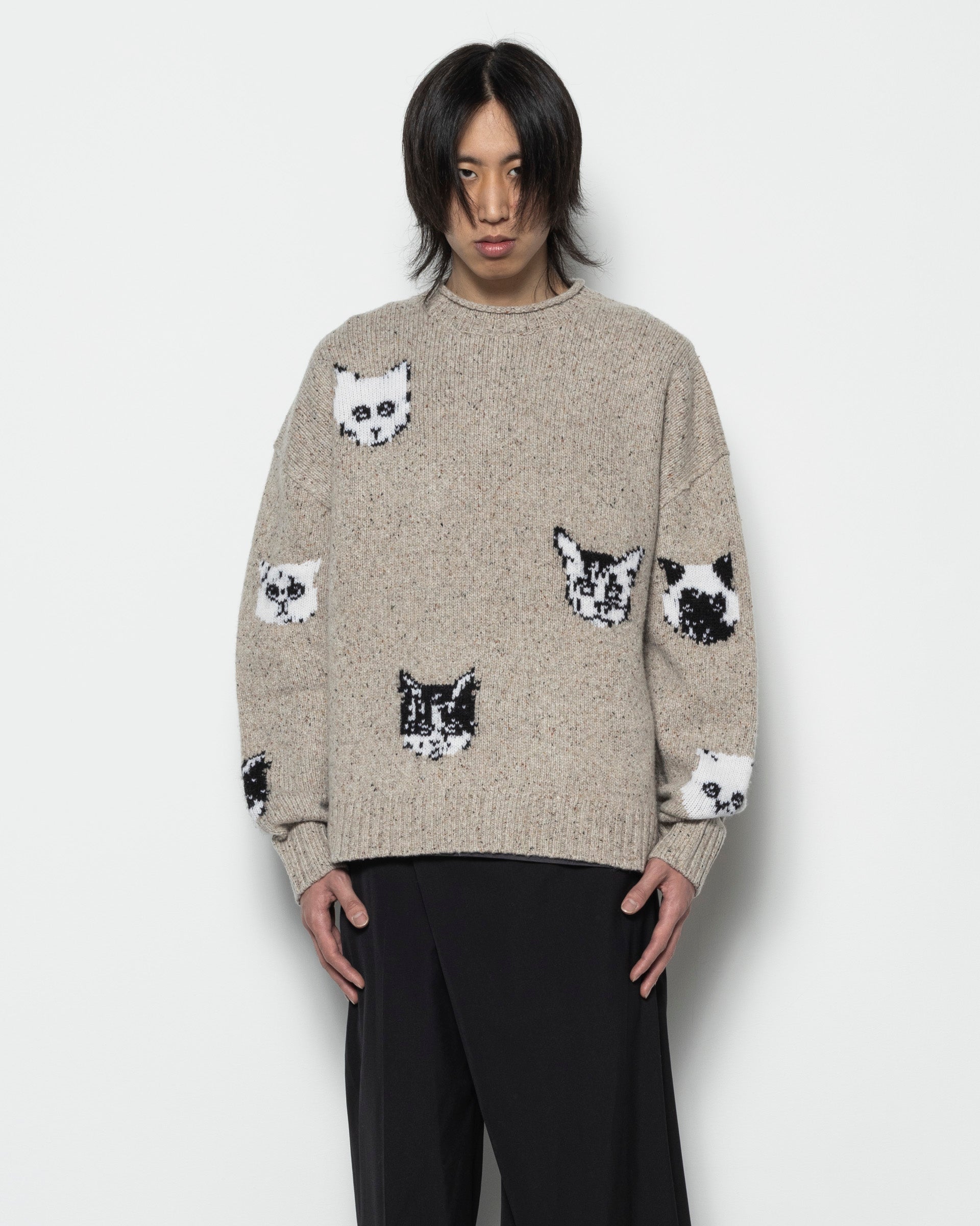 Acne Studios Jacquard Jumper - Beige | Garmentory