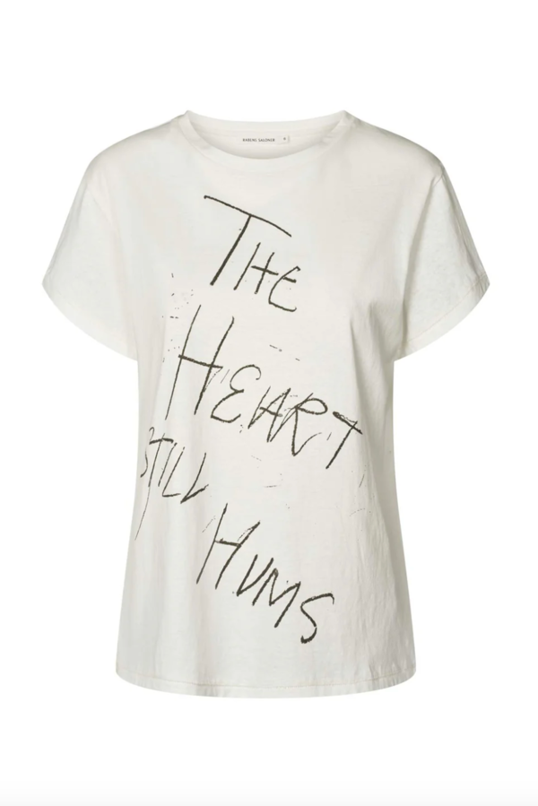 Rabens Saloner Hambla Heartbeat T-Shirt - White
