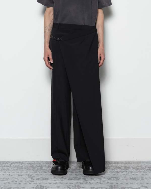 Acne Studios Wrap Over Trousers Black on Garmentory