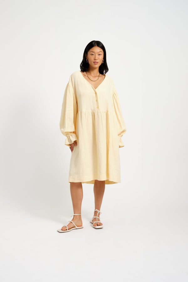 pleated a line dress with sleeves Champagne Pleated Sleeves A-line Formal Dress main image 1
