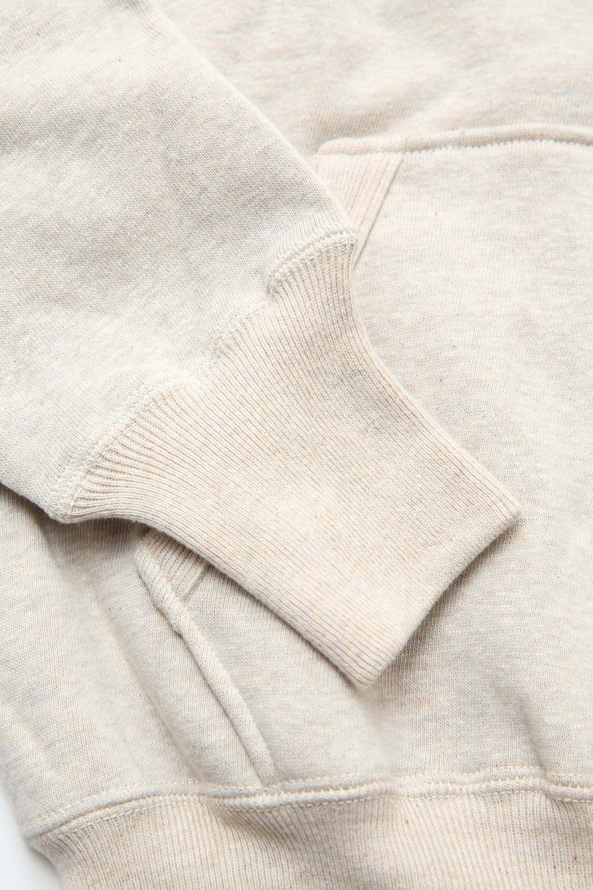 Warehouse & Co. Lot 450 Two Needle Loopwheel Hoodie - Oatmeal - Image 4 of 10
