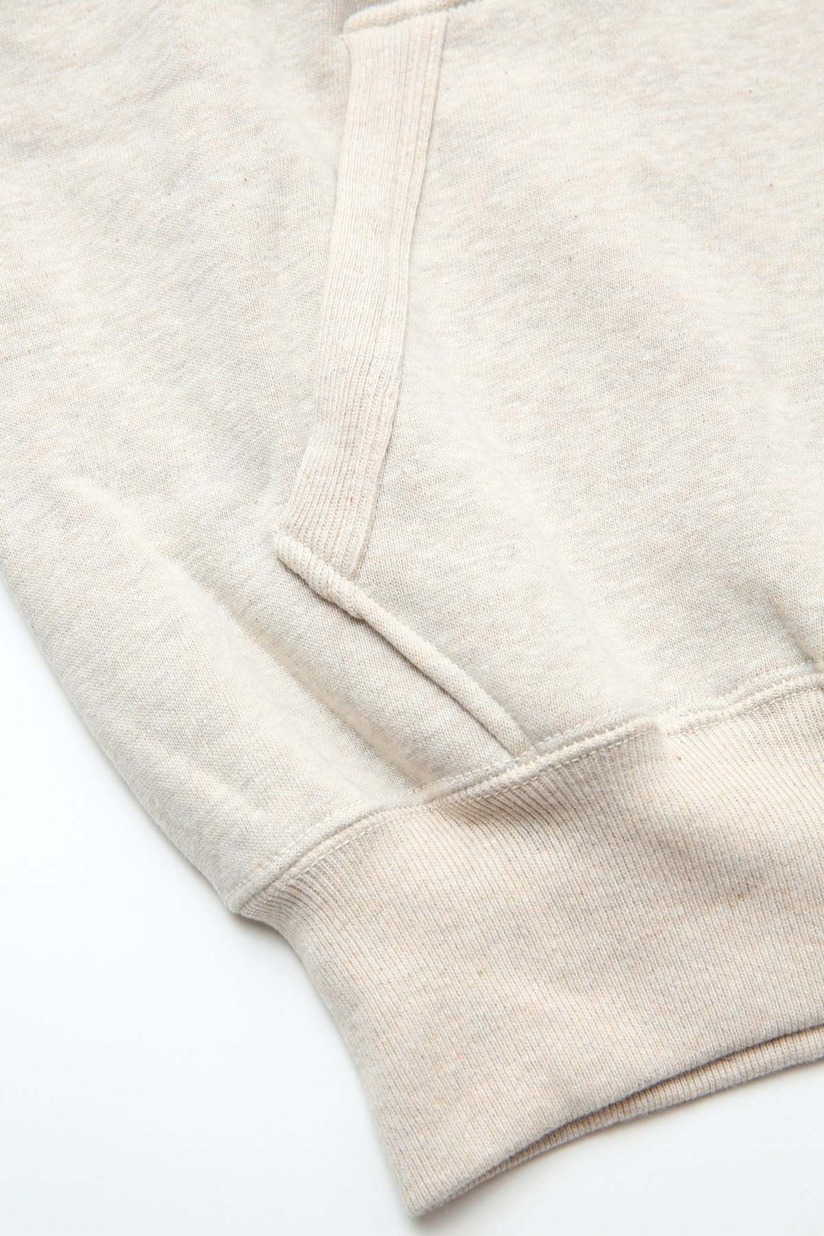 Warehouse & Co. Lot 450 Two Needle Loopwheel Hoodie - Oatmeal - Image 5 of 10