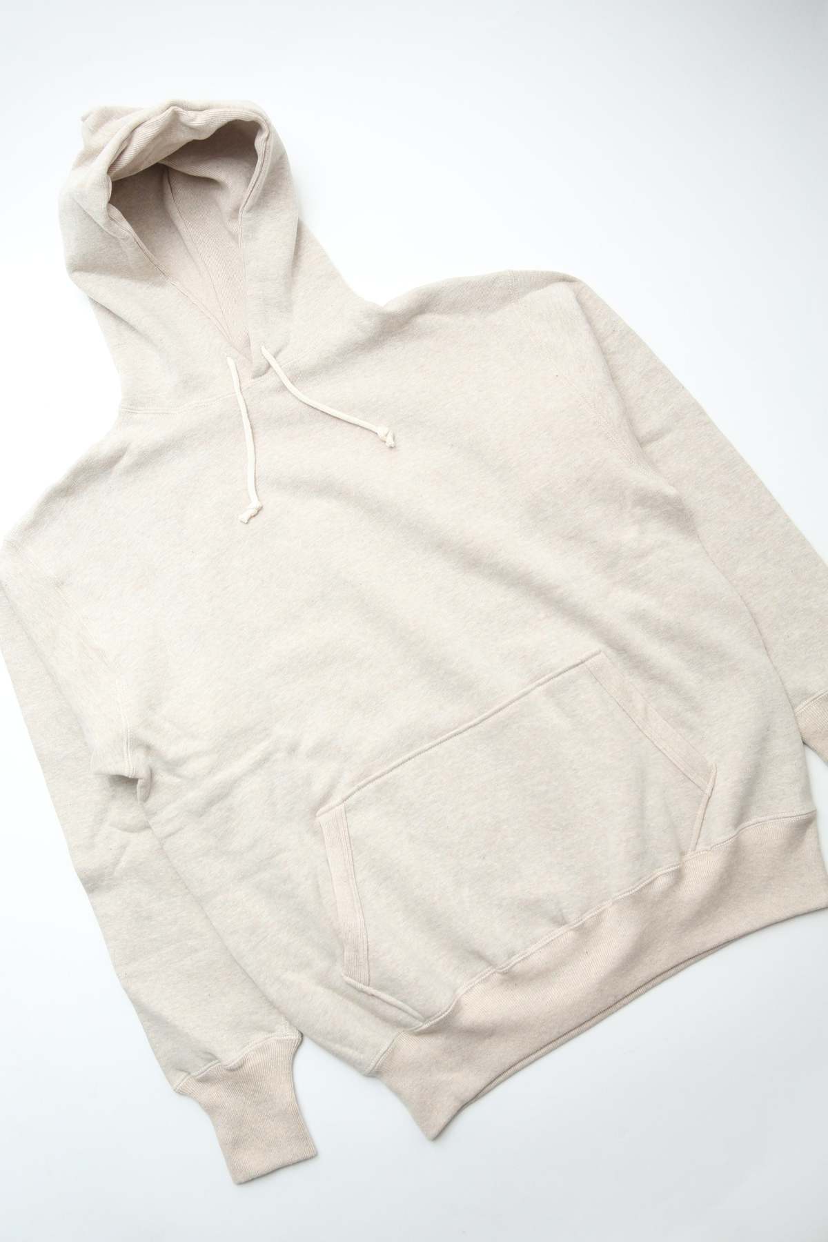 Warehouse & Co. Lot 450 Two Needle Loopwheel Hoodie - Oatmeal - Image 10 of 10