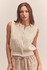 Amente Button-Down Sleeveless Sweater - Thumbnail 1