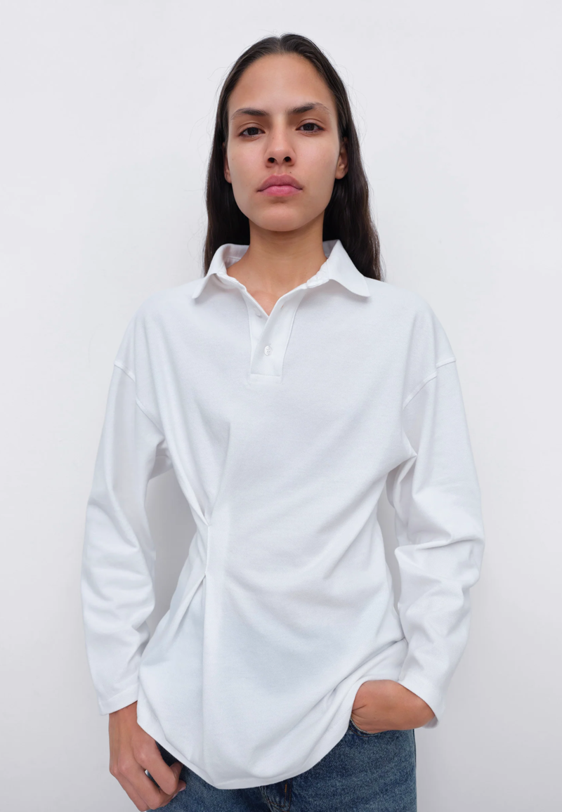 GIMAGUAS Lady Polo in White ギガマス ポロシャツ 白 Gimaguas Lady Polo - White | Garmentory