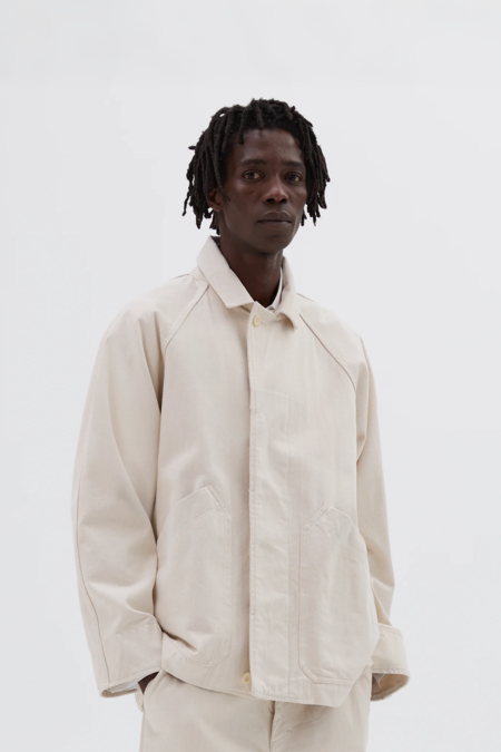 Margaret Howell Cropped Army Jacket - Japanese Drill Black