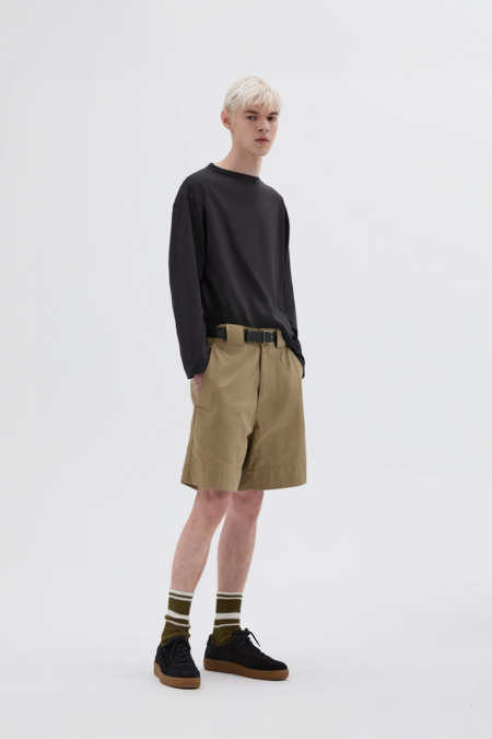 Margaret Howell｜SHORTS (MHL SCOUT SHORT - OFF WHITE (WH Off white cotton linen Scout Shorts | MHL. by Margaret Howell