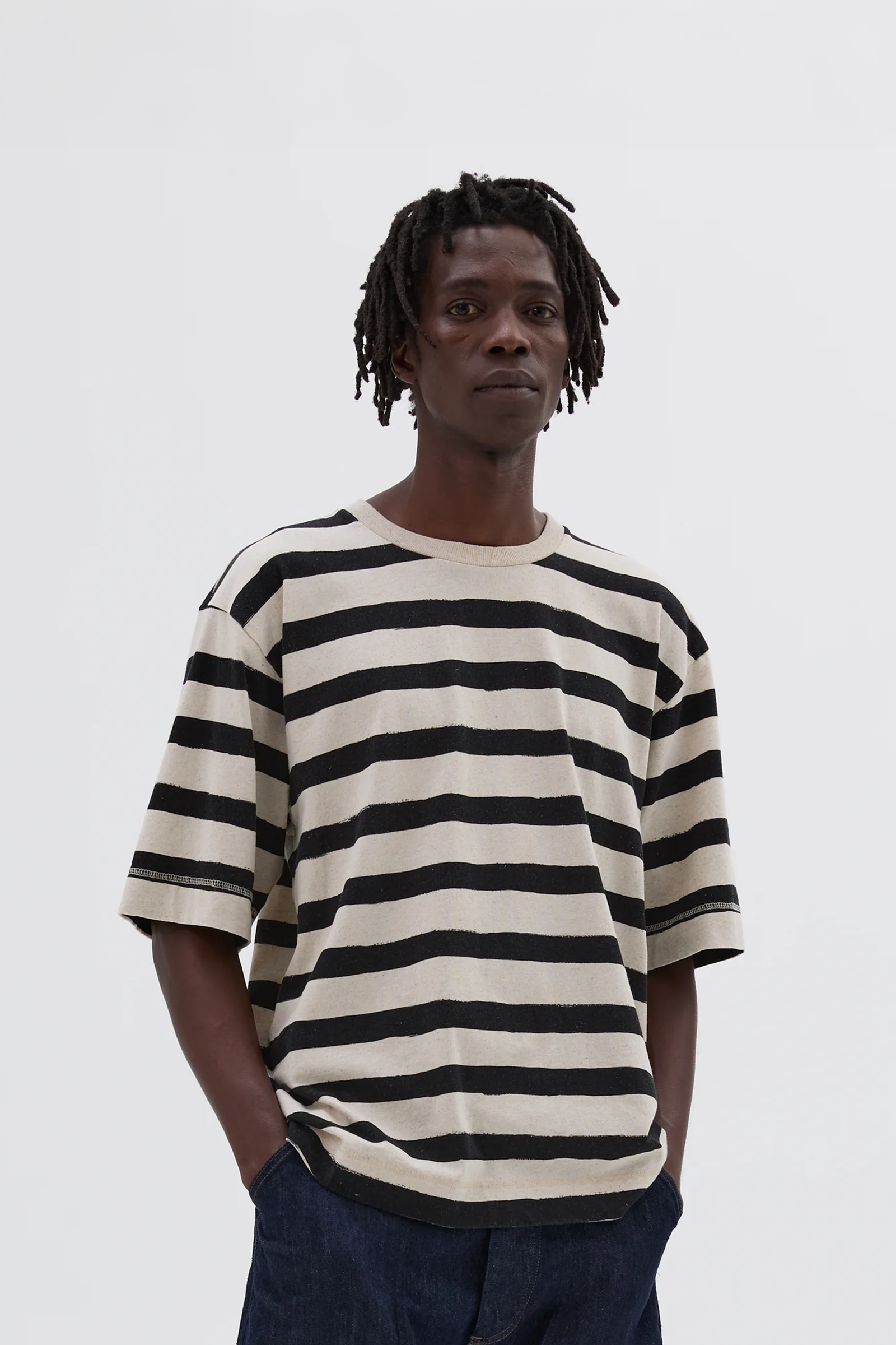 驚きの価格が実現！ Margaret Howell T-Shape Matelot Cotton Hemp Jersey - Natural トップス