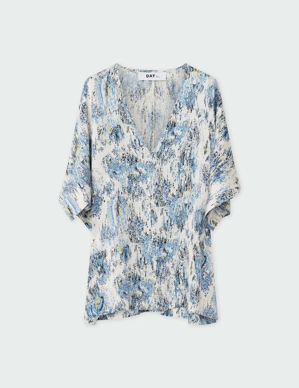 Day Birger Simona Top - Blue Paisley Perception Day Birger Simona Top - Blue Paisley Perception