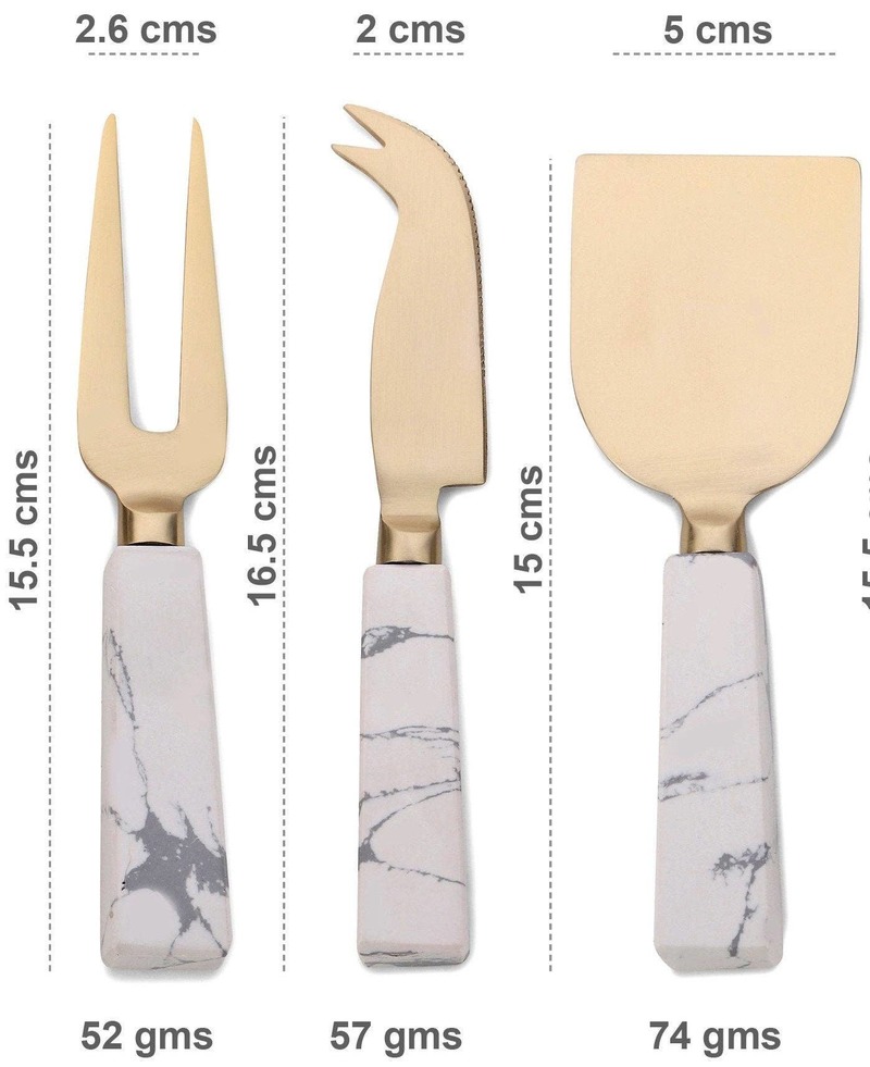 Gibb & Daan Marble Handle Cheese Knife Set Gibb & Daan Marble Handle Cheese Knife Set