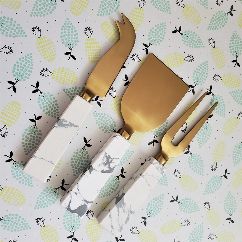 Gibb & Daan Marble Handle Cheese Knife Set Gibb & Daan Marble Handle Cheese Knife Set