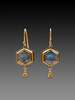 Ananda Khalsa Rosecut Labradorite Hexagon Drop Earrings - Thumbnail 2