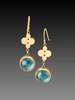 Ananda Khalsa Jewelry Rosecut London Topaz Drop Earrings - Blue - Thumbnail 2