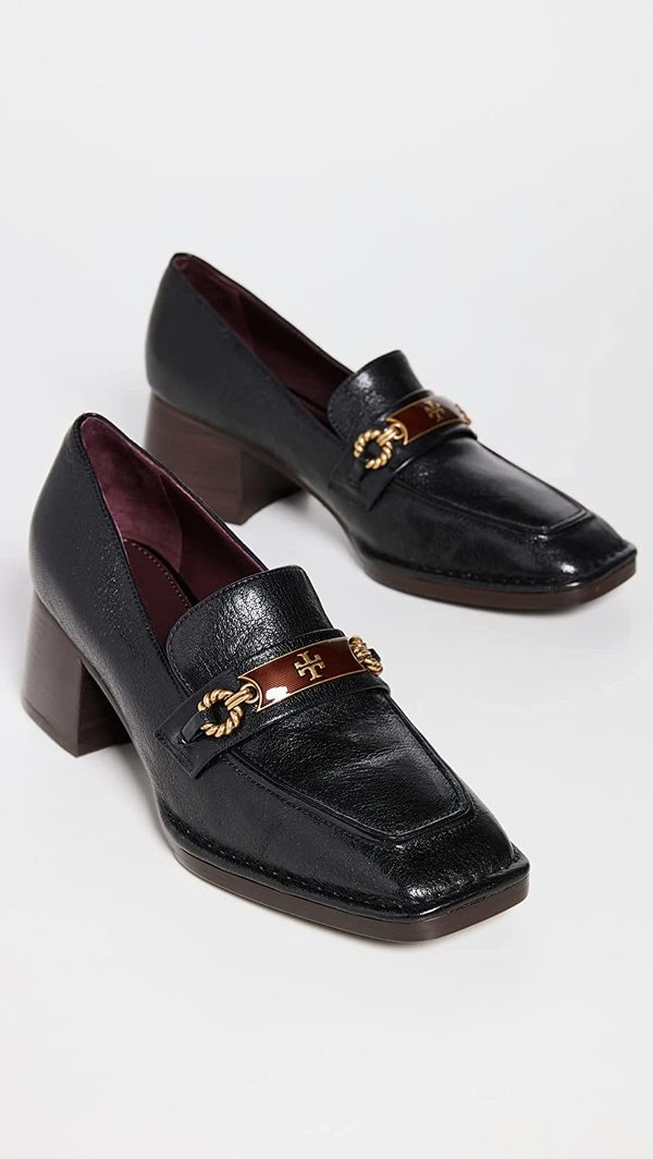 Tory Burch Perrine Block Heel Loafer - Black