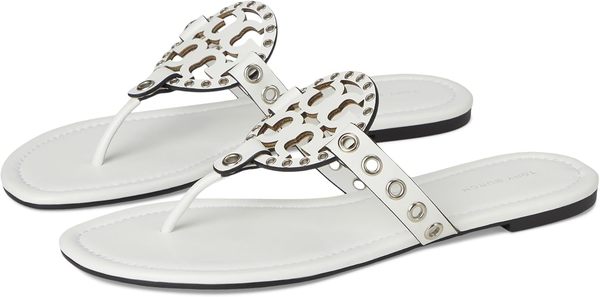 Tory Burch Miller Eyelet Sandal - Cloud Silver